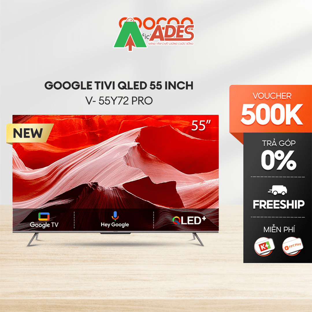 Google Tivi Coocaa Qled 55 inch 55Y72 Pro