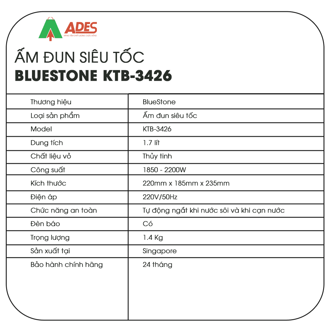 Am sieu toc BlueStone KTB-3426