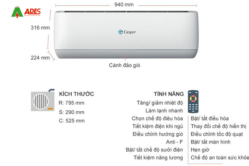 Dieu hoa Casper SC 18TL11