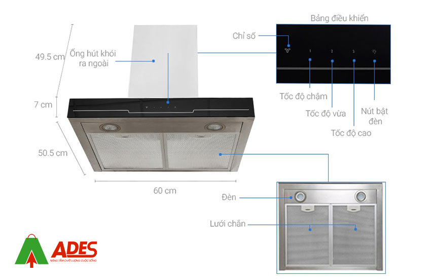 Cau tao may hut mui Electrolux EFC735SAR