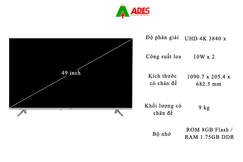 Smart Tivi 4K Panasonic 49 Inch TH-49GX650V