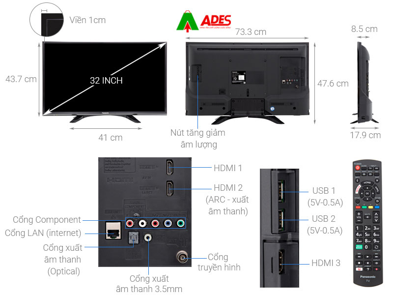 Smart Tivi Panasonic 32 inch TH-32FS500V