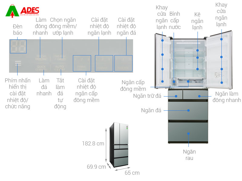 Tu lanh Panasonic Inverter 491 lit NR-F503GT-X2