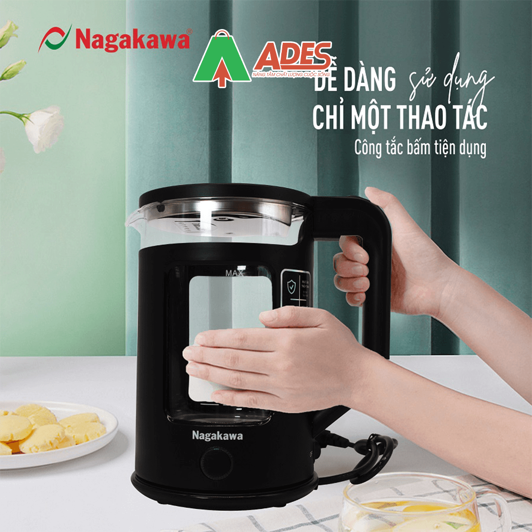 am sieu toc thuy tinh 1.7L Nagakawa NAG0317