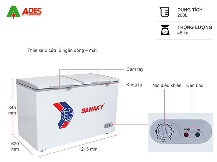 cau tao chi tiet cua tu dong Sanaky VH-365W2