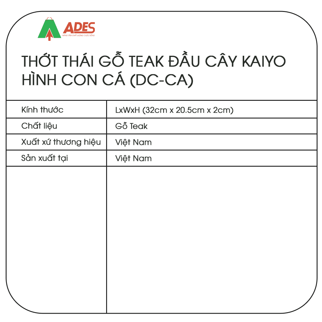 Thot go Taiyo hinh con ca (DC-CA)