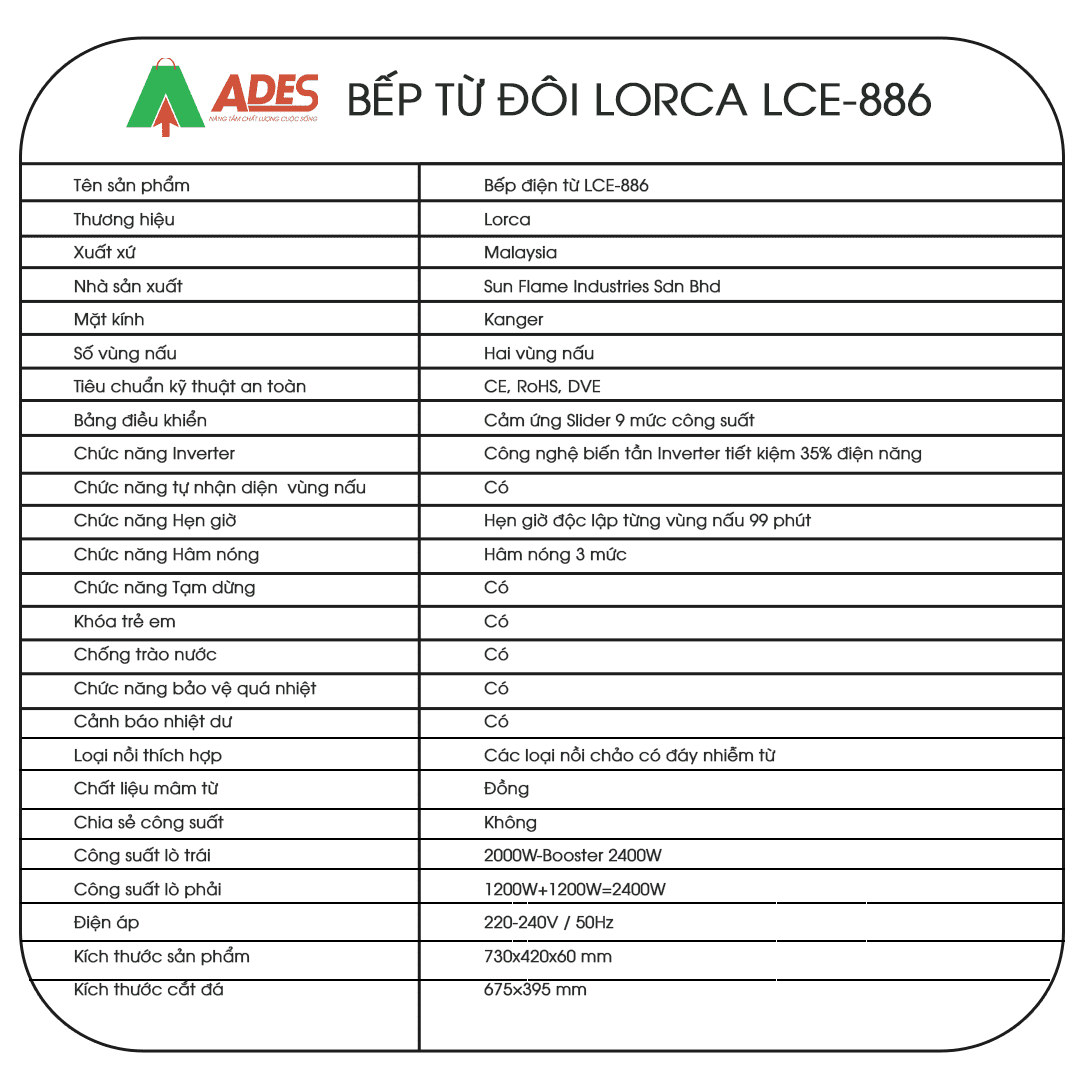 Bep tu doi Lorca LCI-886