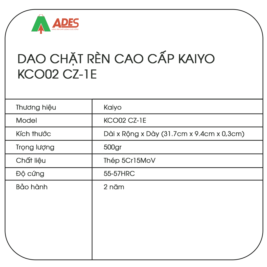 Dao chat Kaiyo KCO02 CZ-1E