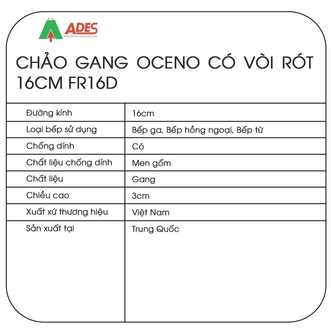 Chao gang Oceno 16cm FR16G