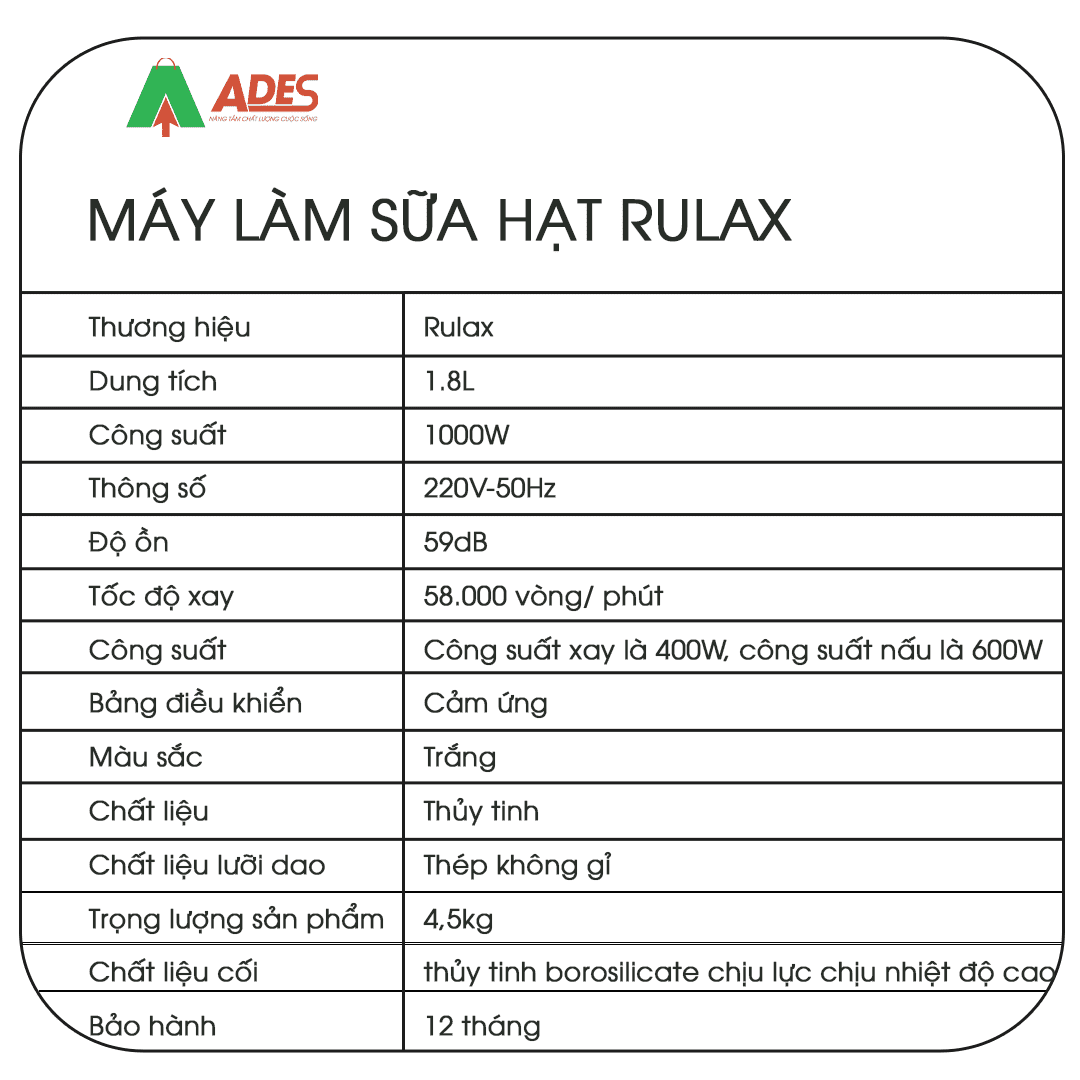 May lam sua hat RULAX