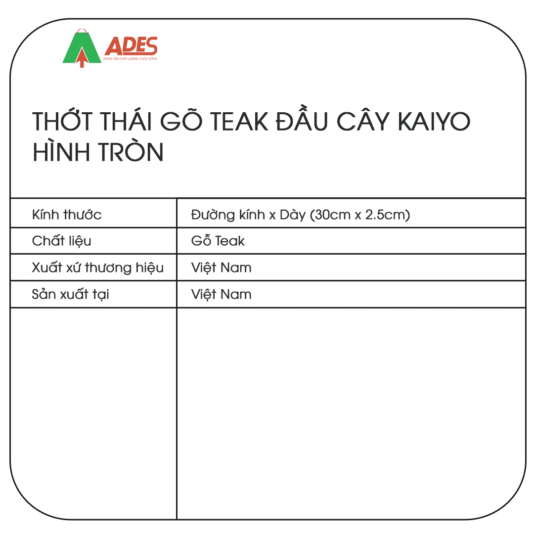 Thot thai go Kaiyo hinh tron 