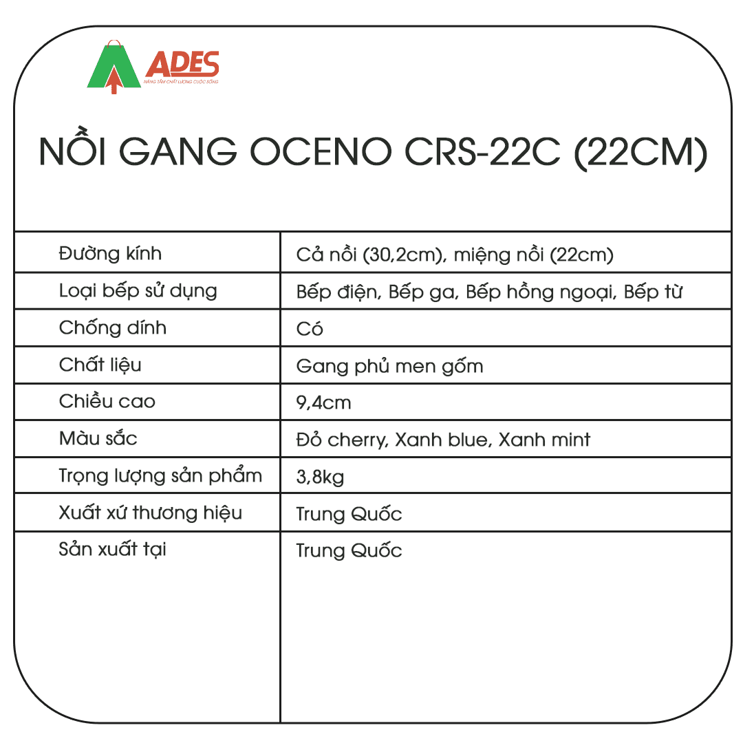 Noi gang Oceno CRS-22C (22cm)