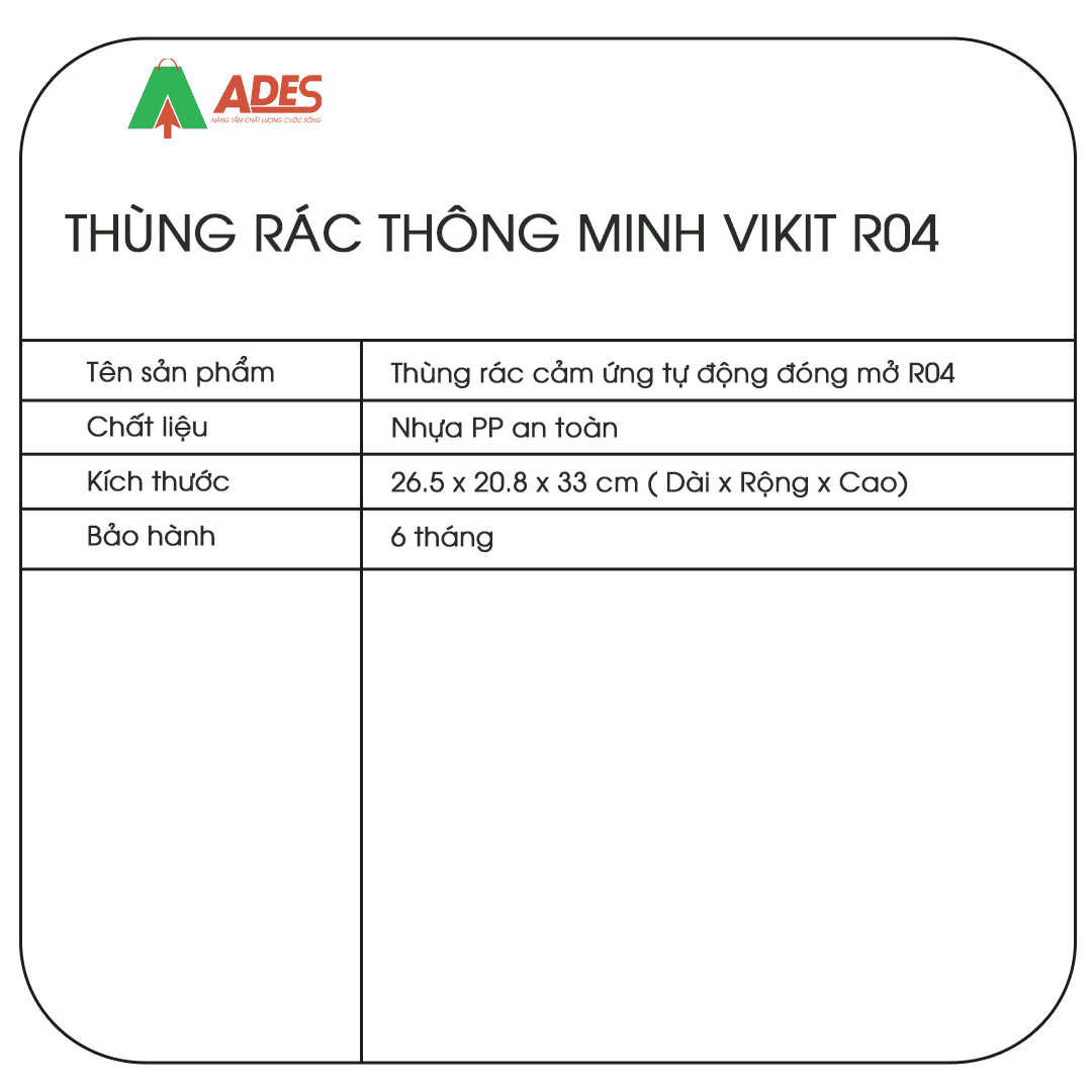Thung rac thong minh Vikit R04