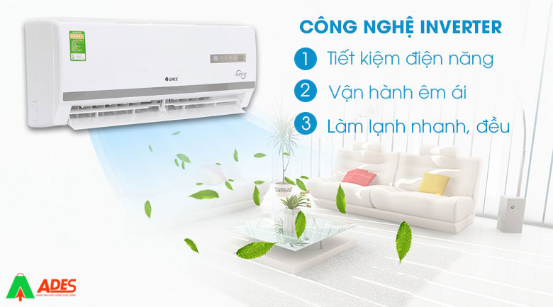 Cong nghe inverter Gree Inverter 1.5 HP GWC12WA-K3D9B7I