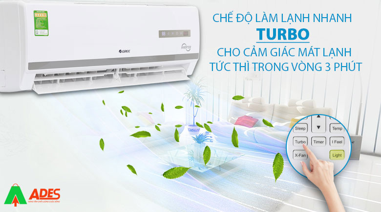 che do Turbo Gree Inverter 1 HP GWC09WA-K3D9B7I