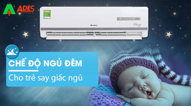 che do ngu dem Gree Inverter 1 HP GWC09WA-K3D9B7I