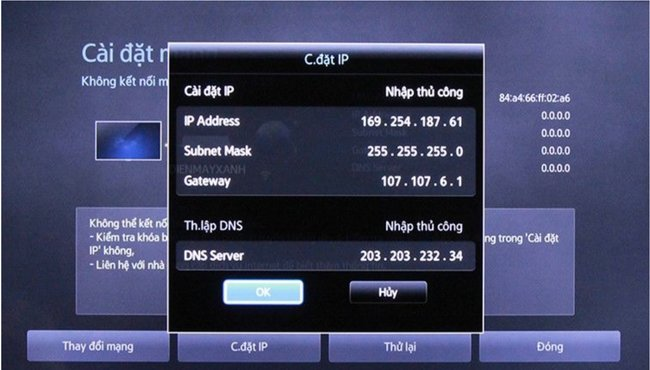 Cách khắc phục tivi Samsung không kết nối được wifi