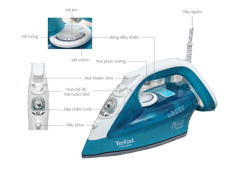 Bàn ủi hơi nước Tefal FV3965EO