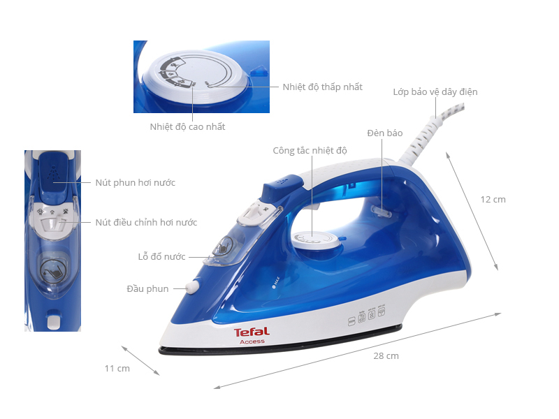 Bàn ủi hơi nước Tefal FV1520LO