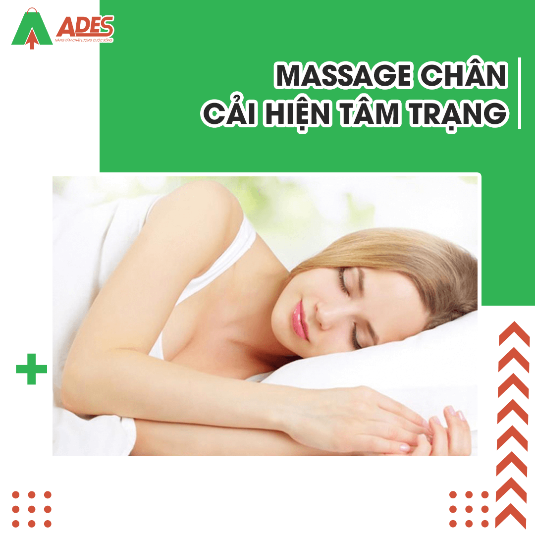 massage chân cai thien tam trang, giam cang thang