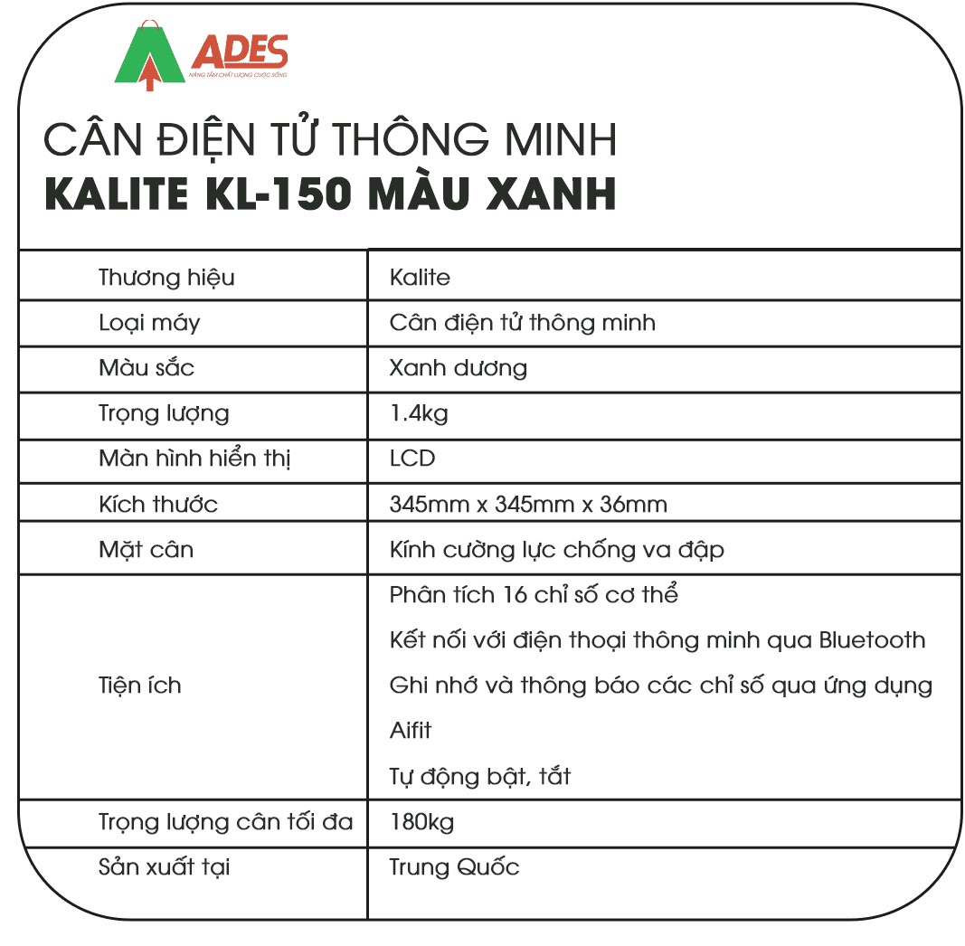 Can dien tu KALITE KL-150