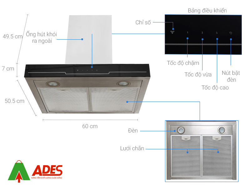 Cau tao may hut mui Electrolux EFC635SAR