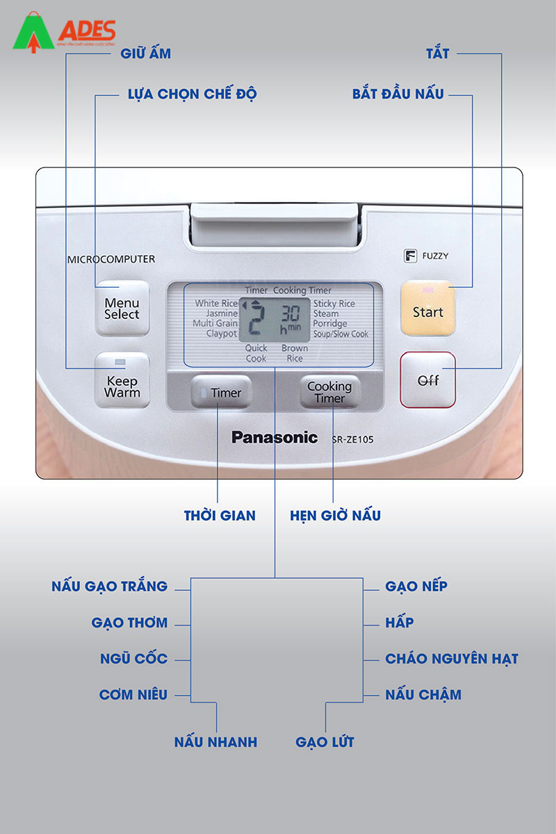 co 11 che do nau Panasonic 1 lit SR-ZE105WRAM