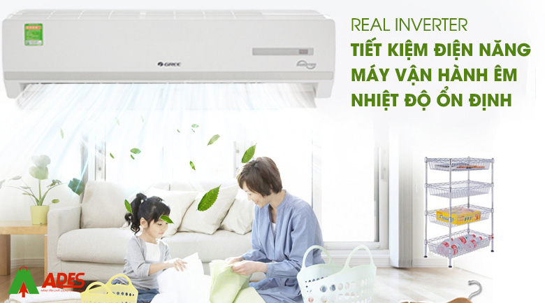 Cong nghe Real Inverter Gree Inverter 2 HP GWC18WC-K3D9B7N