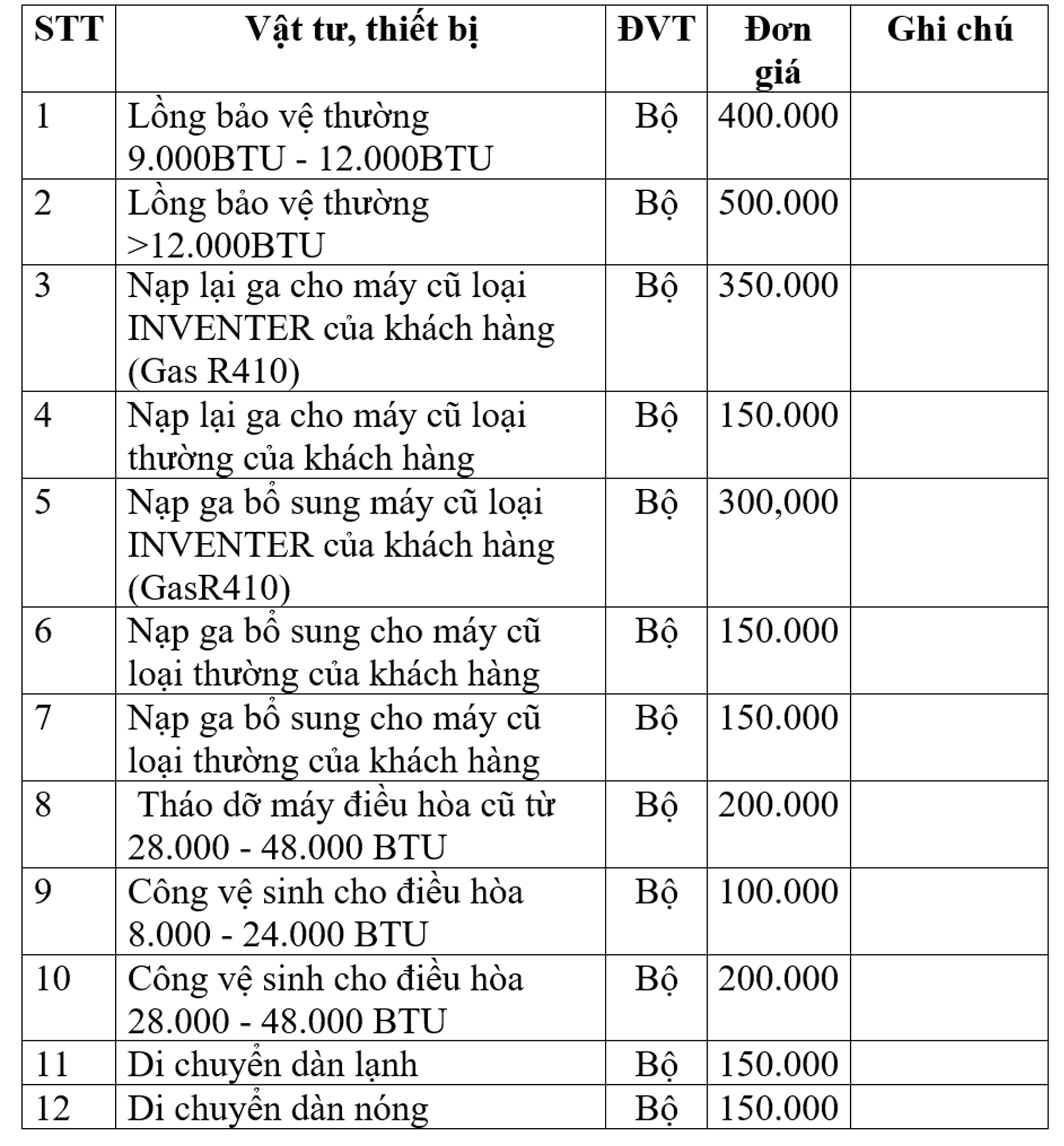 Các dịch vụ khác