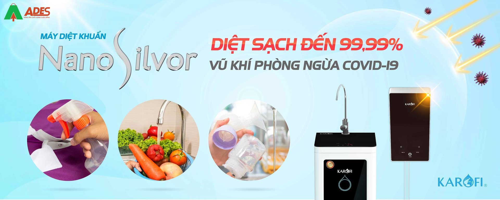 May diet khuan Karofi Nano Silvor