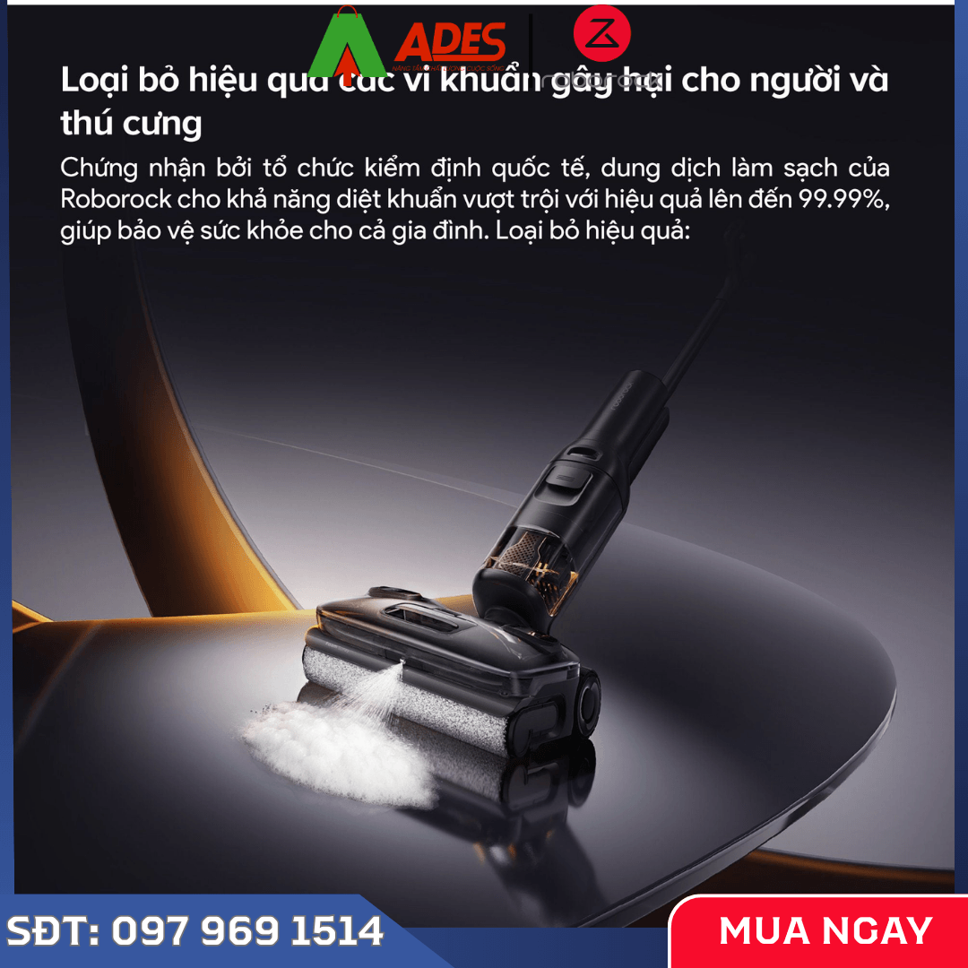 Máy hút bụi lau nhà cầm tay Roborock F25 ACE Pro lực hút 25.000 Pa