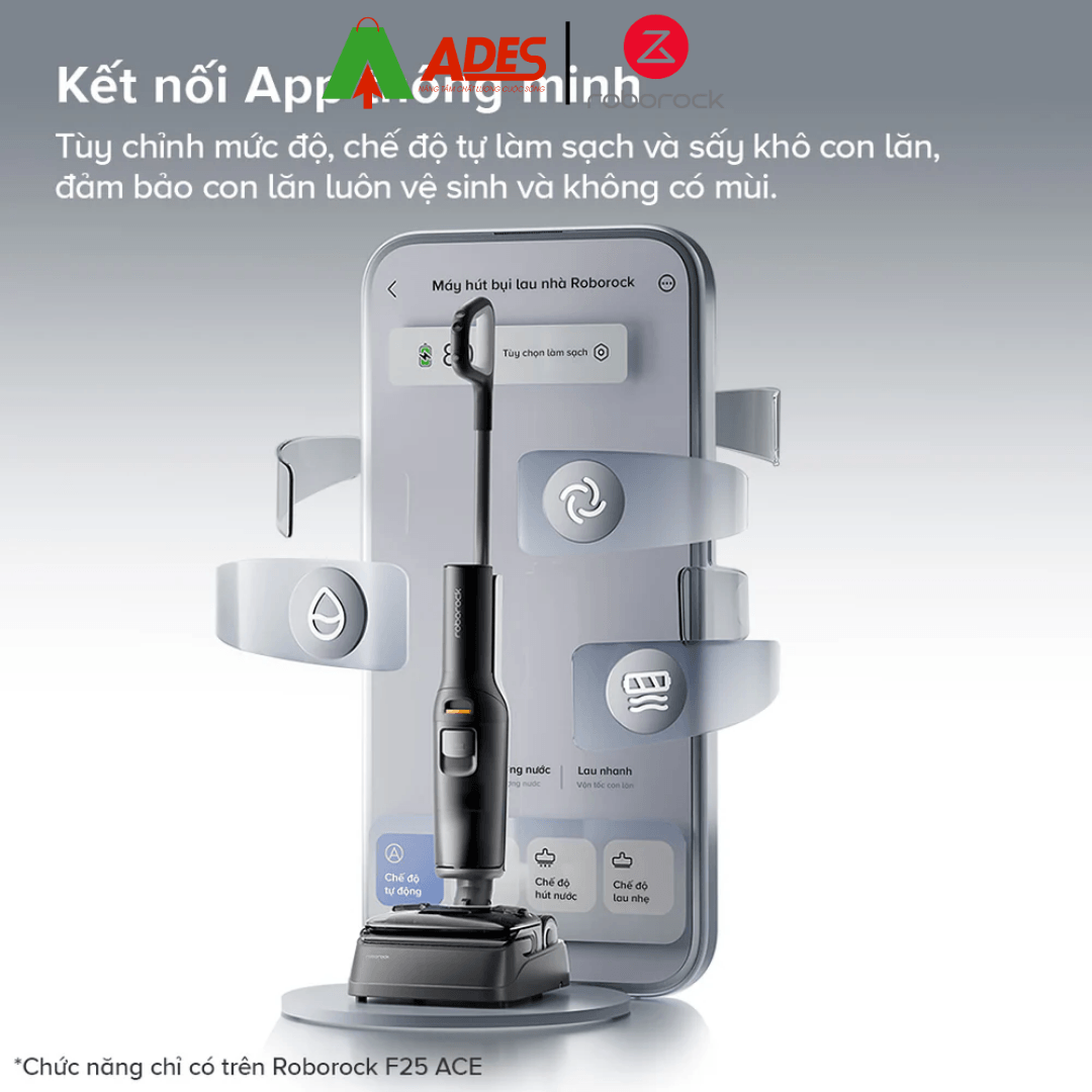 Máy hút bụi lau nhà cầm tay Roborock F25 ACE lực hút 20.000 Pa