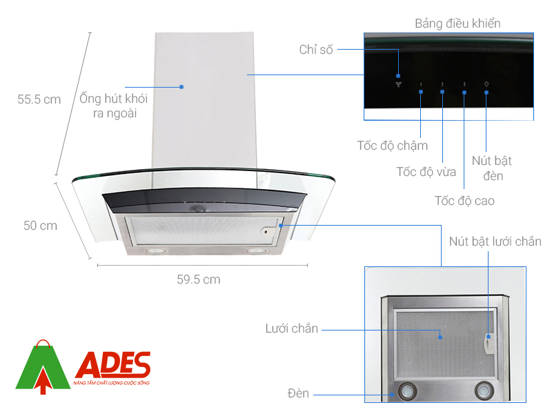 Cau tao May hut mui Electrolux EFC636GAR