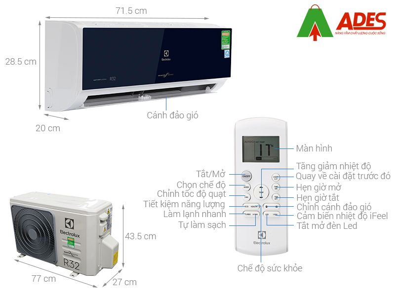 Cau tao dieu hoa Electrolux Inverter ESV09CRO-D1