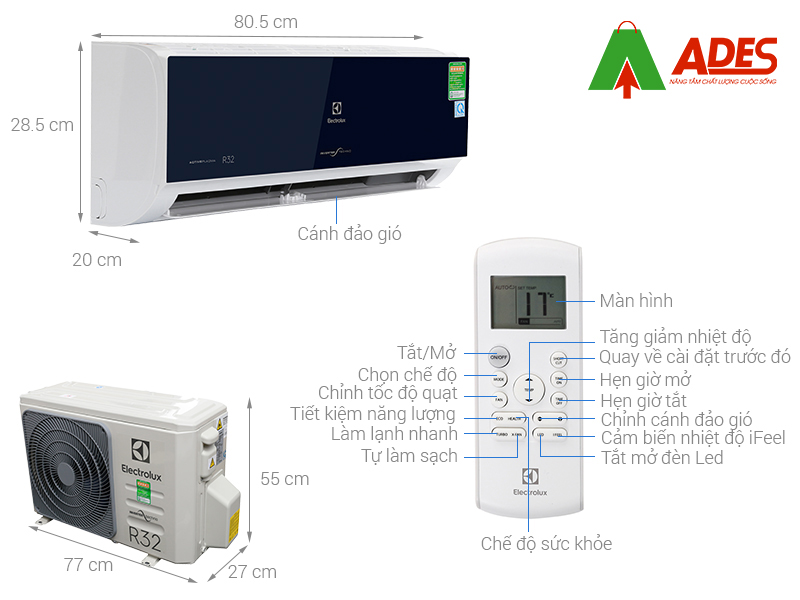 Cau tao dieu hoa Electrolux Inverter ESV12CRO-D1