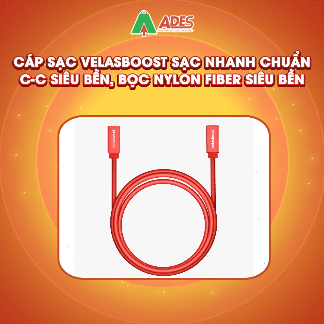 Day cap sac Velasboost C to C USB 3.2 100W