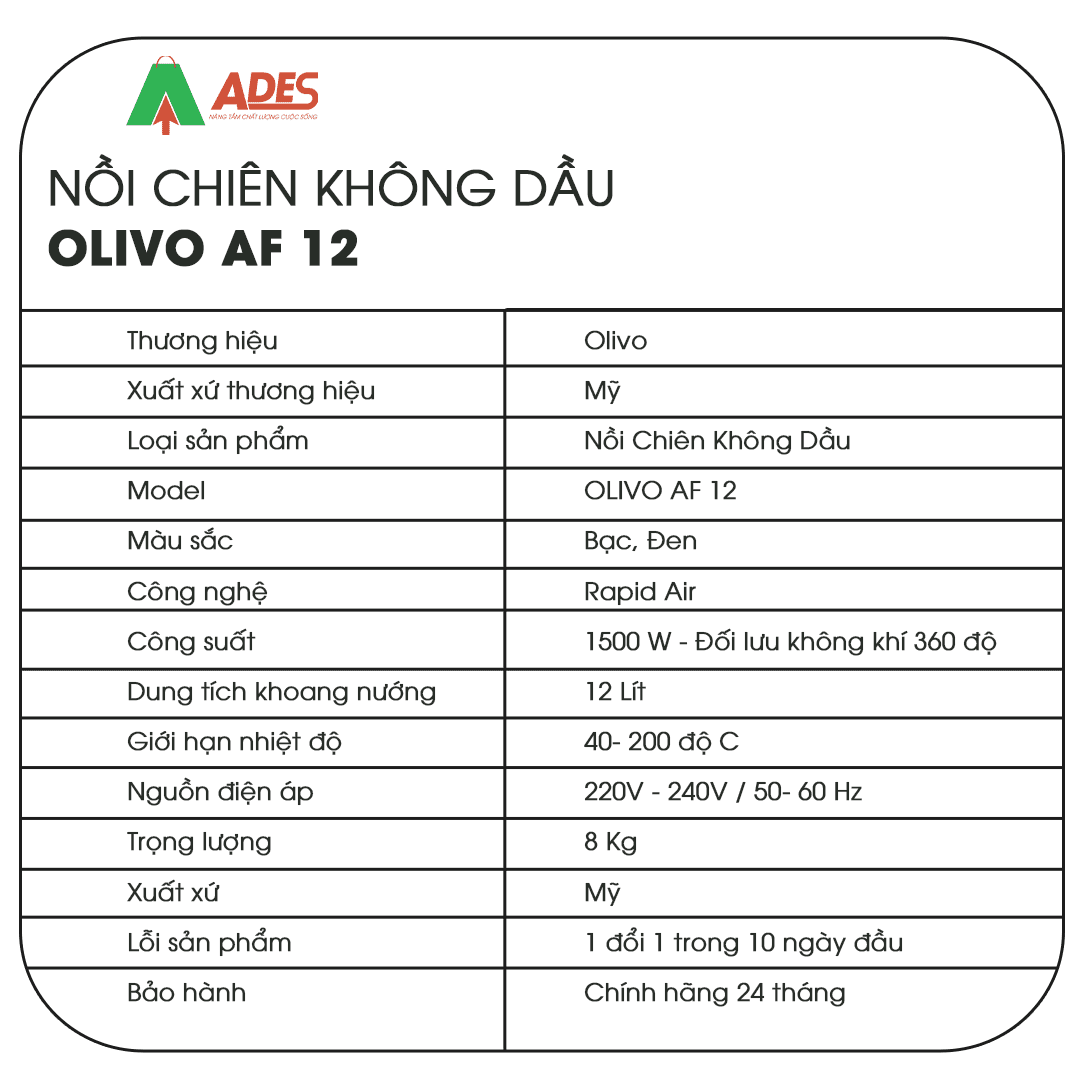 Noi chien khong dau Olivo AF12