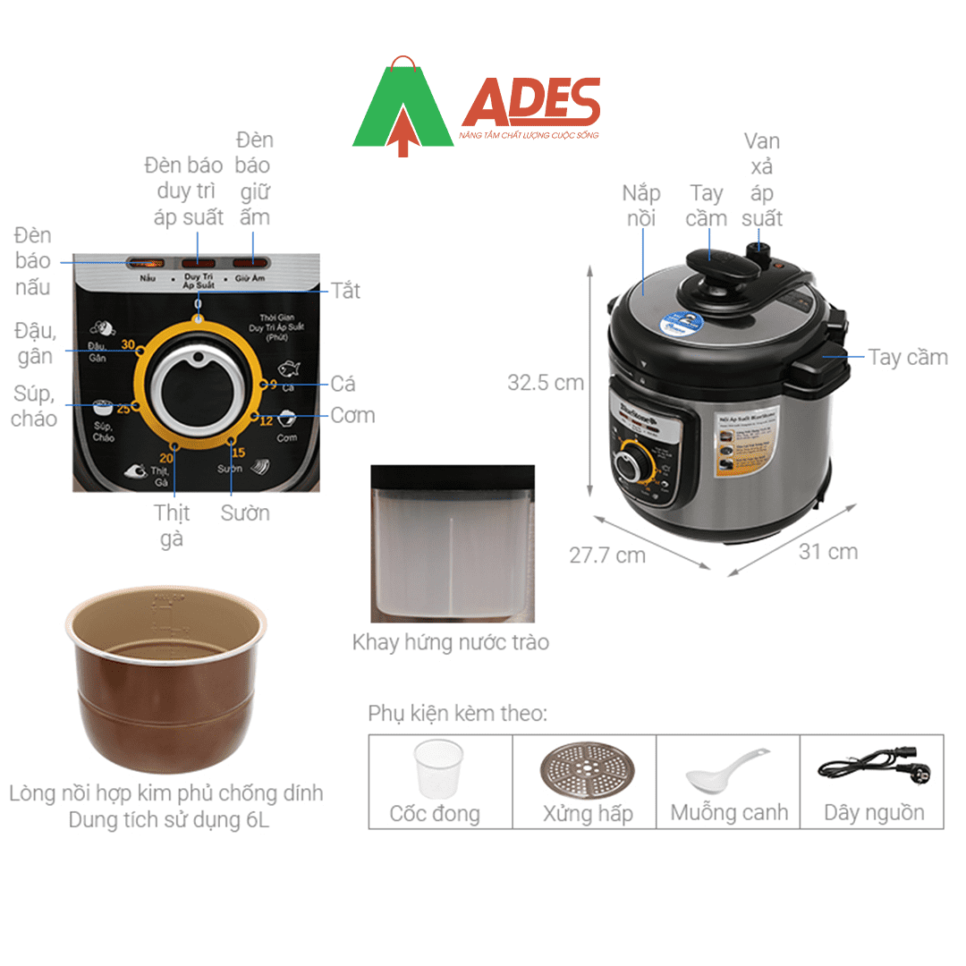 Noi ap suat dien Bluestone 5.0 Lít PCB-5639