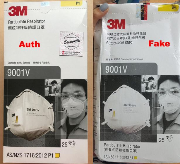 Phân biệt khẩu trang 3m thật và giả