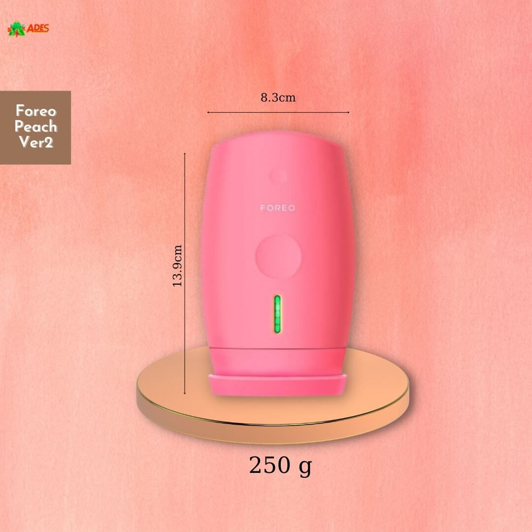 foreo peach version 2 kich thuoc nho gon, nhe