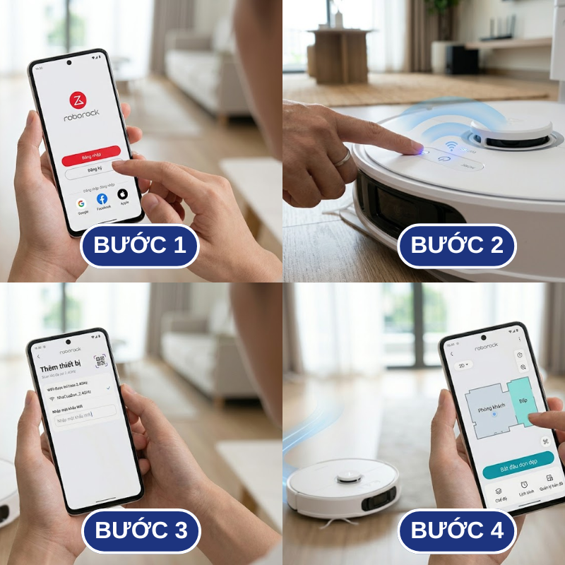 Hướng dẫn sử dụng và kết nối App Roborock