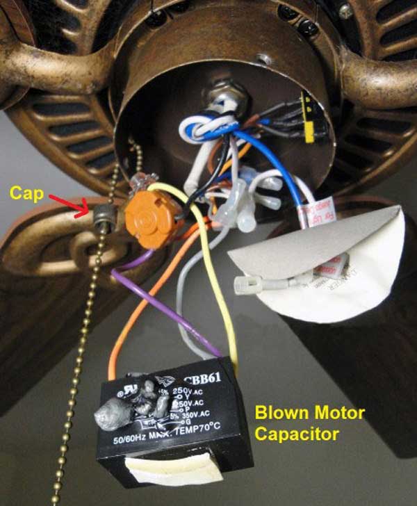 Tháo tụ điện cũ ra