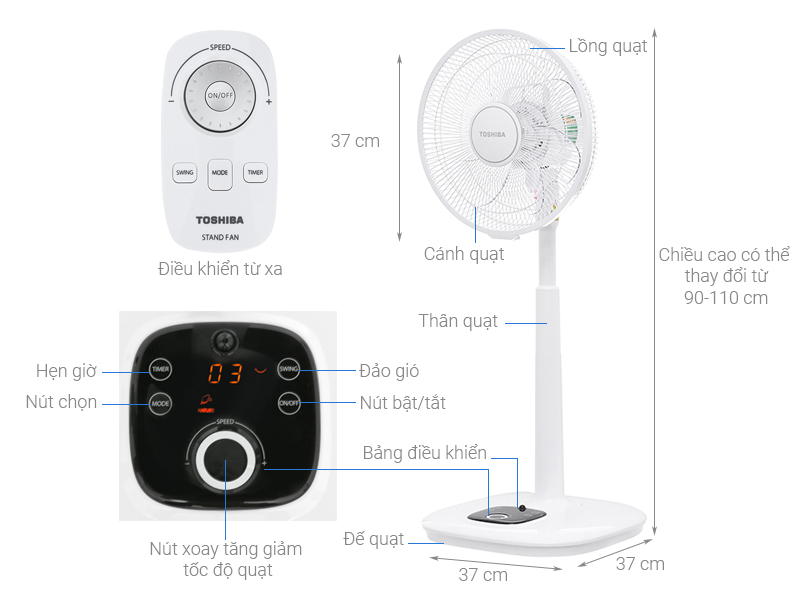 Quạt cây Toshiba f-lsd20(w)vn