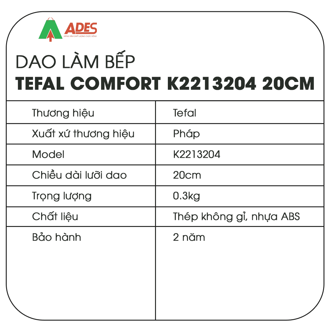 Dao Tefal Comfort K2213204 