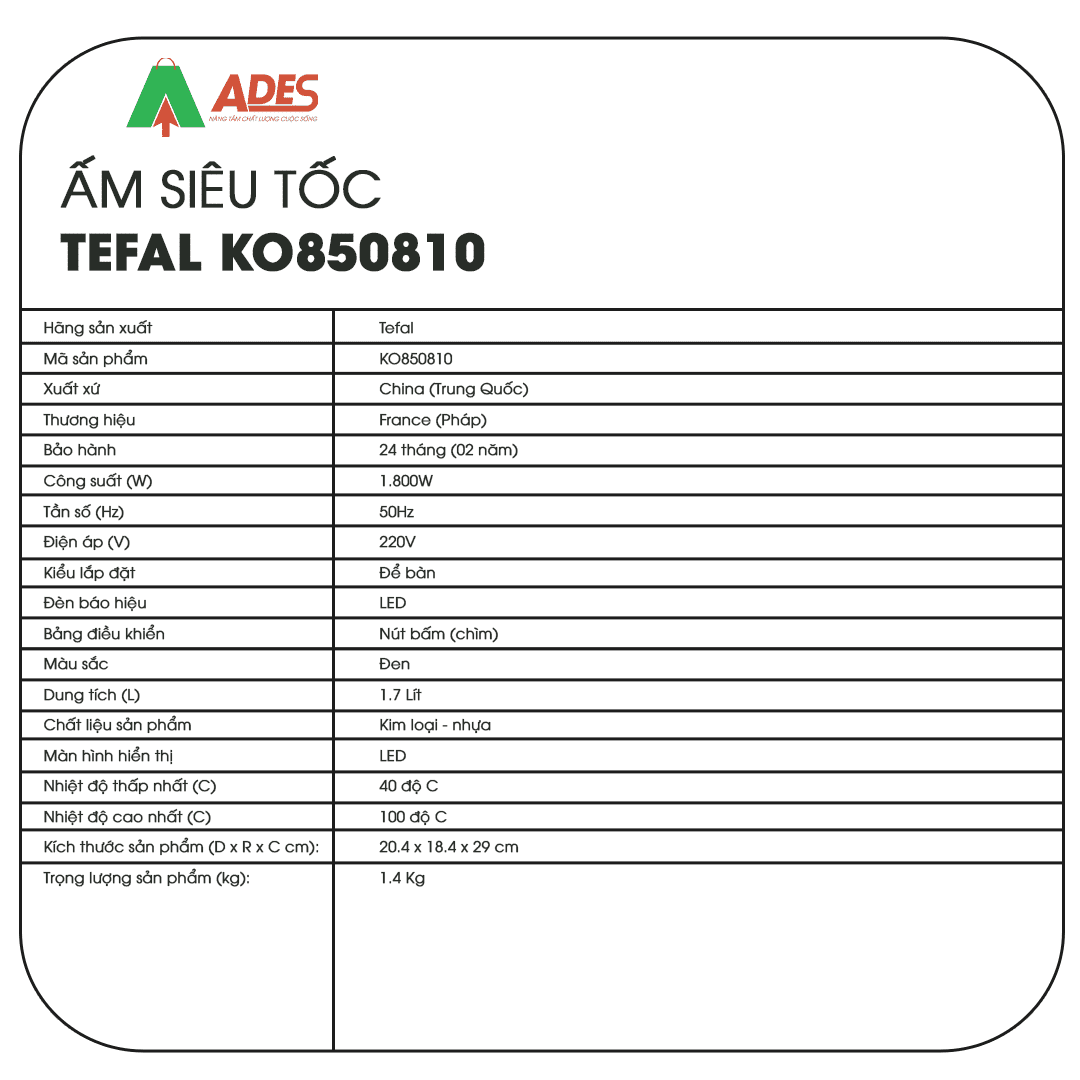 Am sieu toc Tefal KO850810