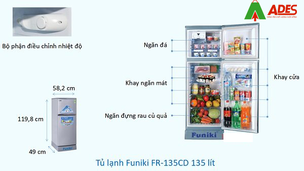 Cau tao tu lanh Funiki FR-135CD