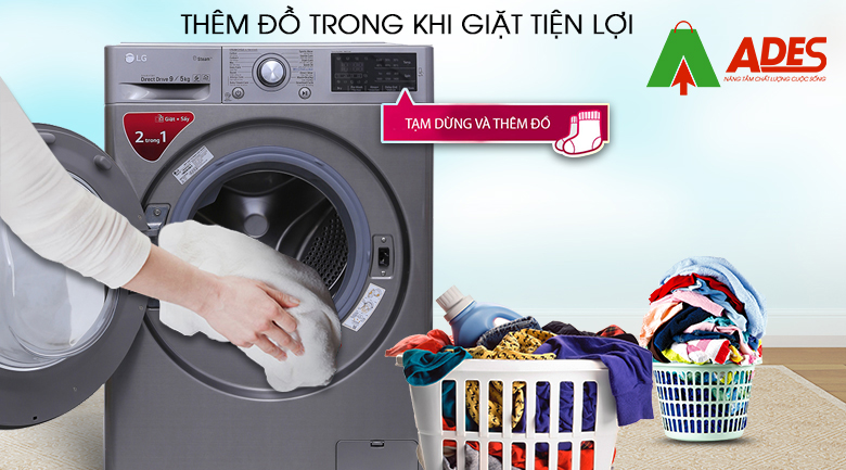 Them quan ao trong khi dang su dung may giat