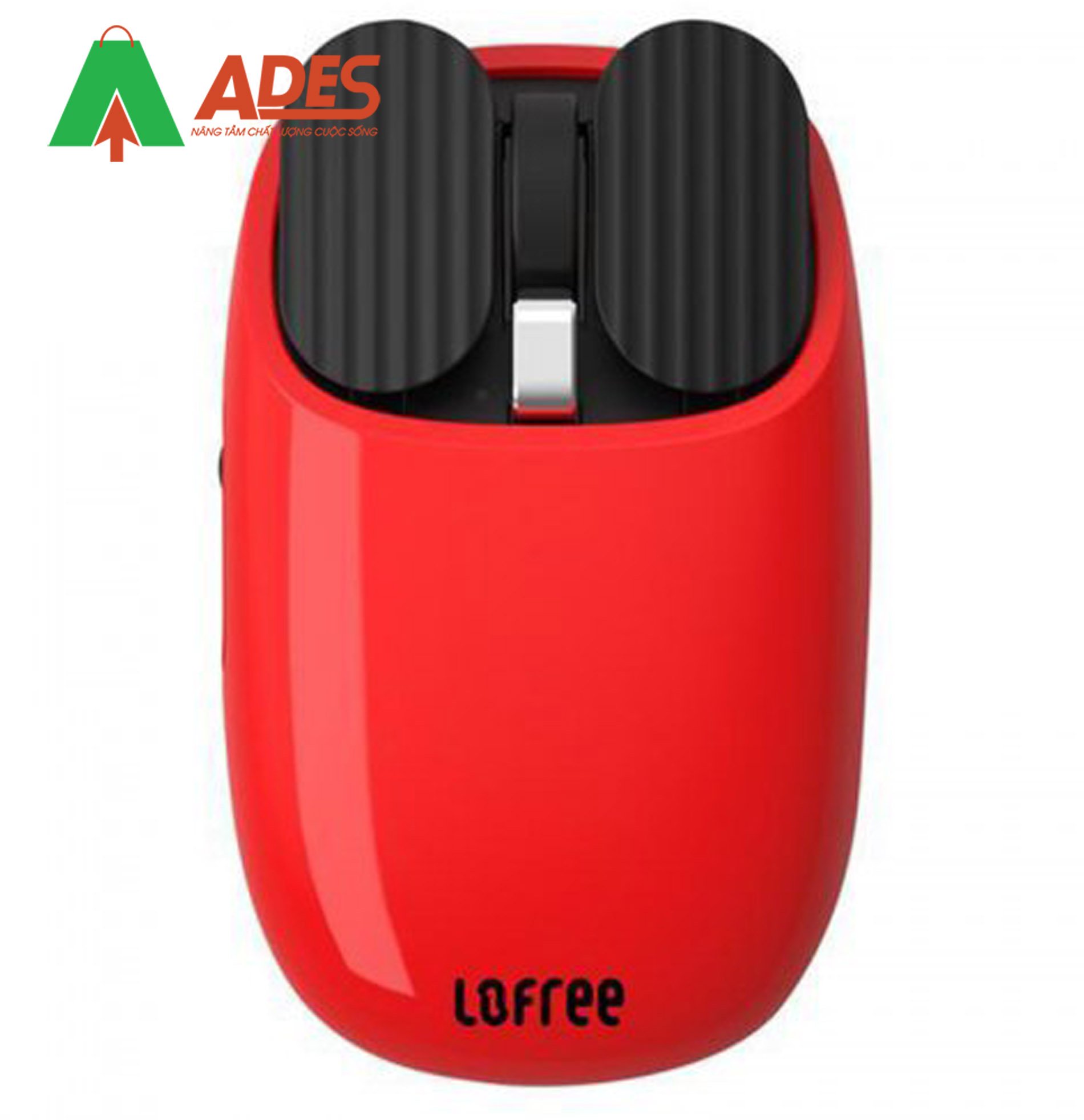 Hinh anh thuc te chuot Bluetooth khong day Lofree Red Maus