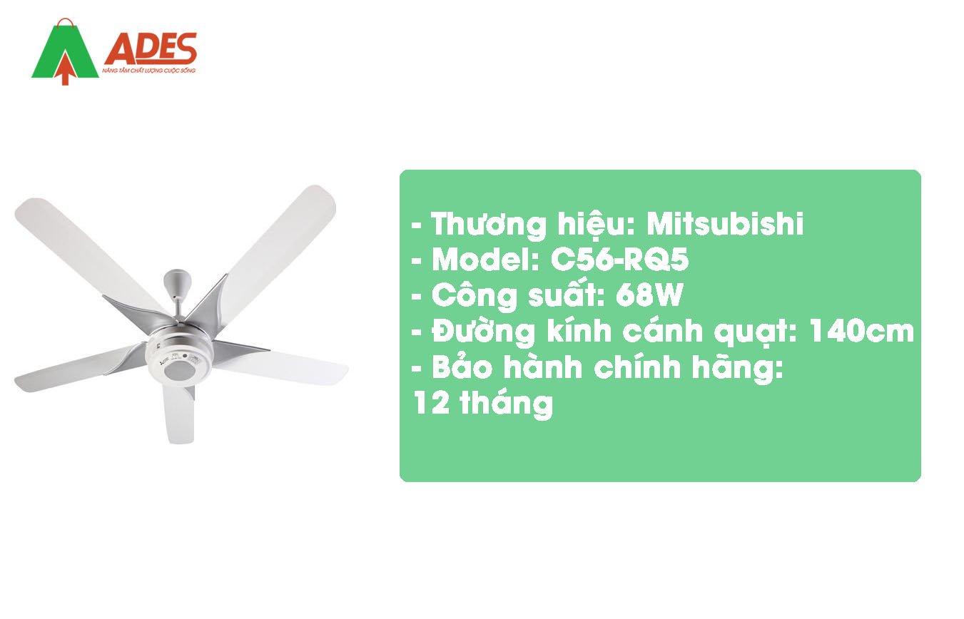 Thong tin ki thuat quat tran 5 canh Mitsubishi C56-RQ5