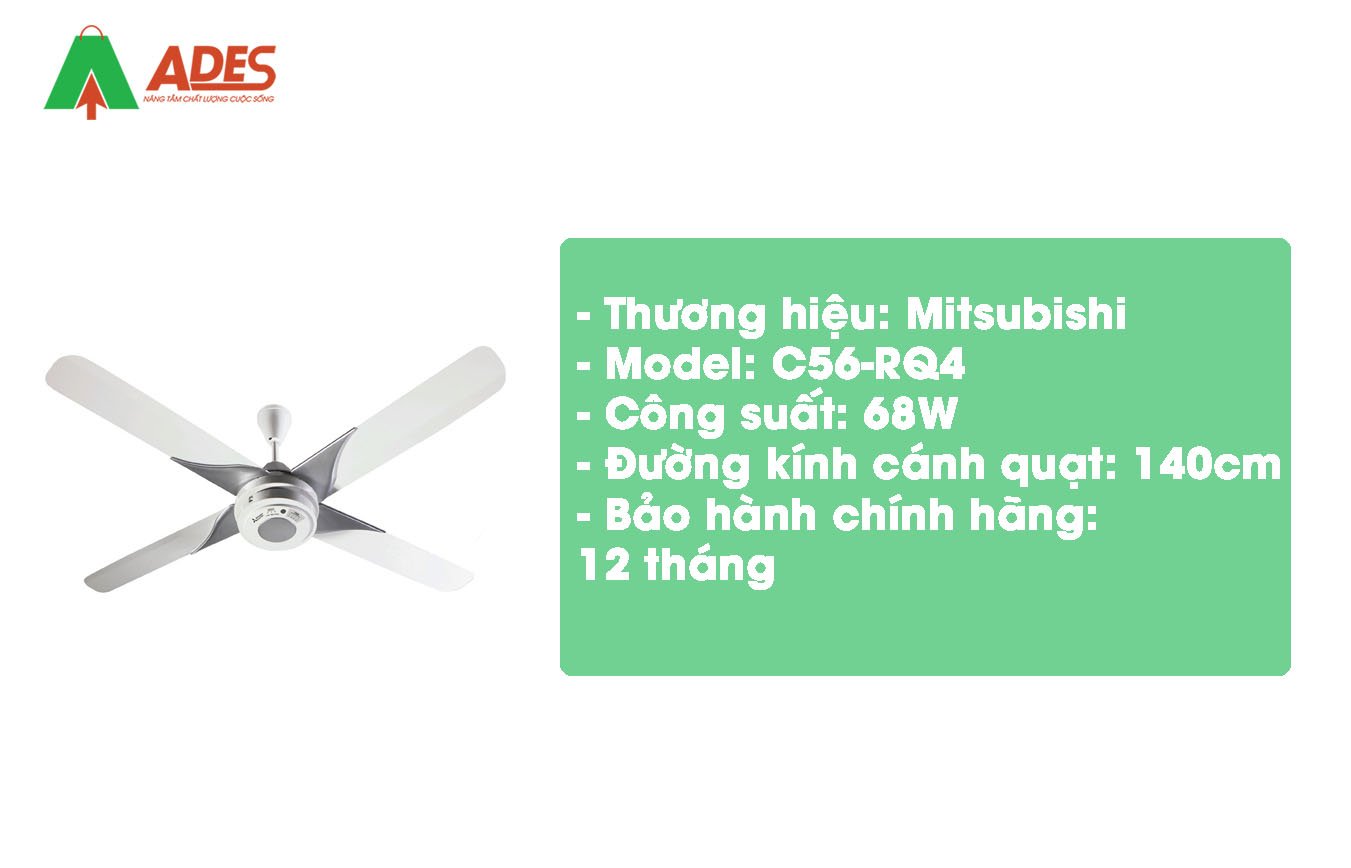 Thong tin ki thuat quat tran 4 canh Mitsubishi C56-RQ4